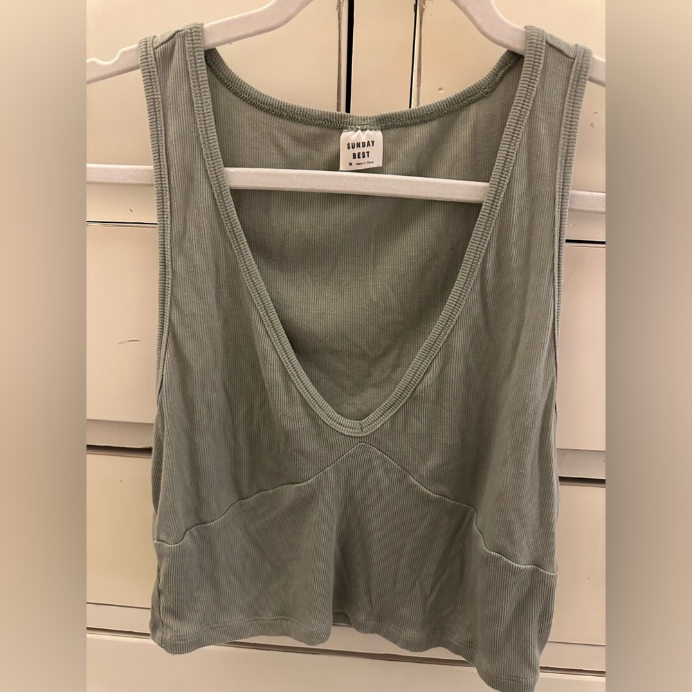 Sunday Best Aritzia Sage Green Tank Top